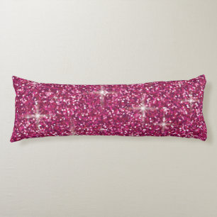Pink iridescent glitter body cushion