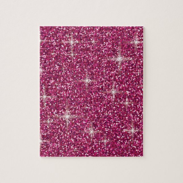 Pink iridescent glitter jigsaw puzzle (Vertical)