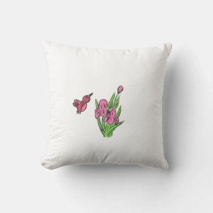 Pink Iris Cushion