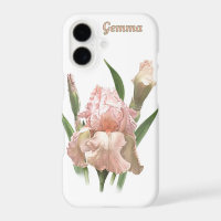Pink Iris Flower Botanical Art Personalised