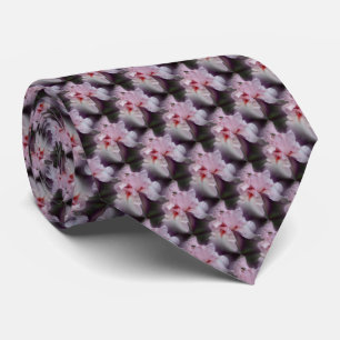 Pink Iris Flower Nature Art   Tie