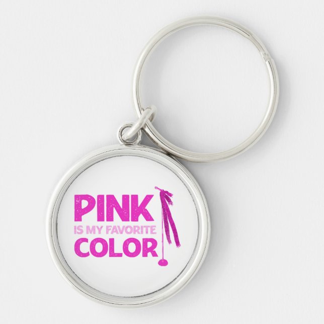 Pink Is My Favourite Colour Key Ring (Front)