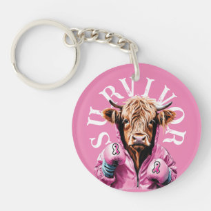 Pink it up this October! Survivor Key Ring