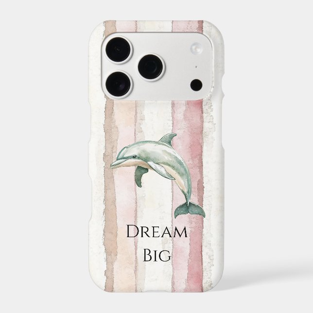Pink Ivory Cream Stripes Dolphin (Back)