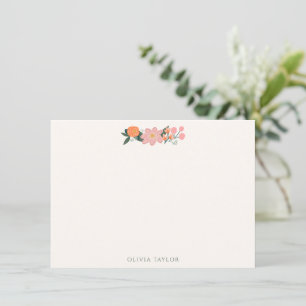Pink Ivory Floral Bridal Shower Personalised Card