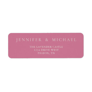 Pink Ivory Simple Minimalistic Wedding Return Address Label
