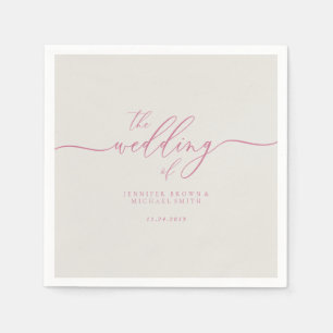 Pink Ivory Wedding Napkin