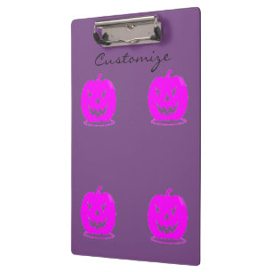 Pink Jack o'lantern Halloween Thunder_Cove Clipboard