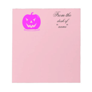 Pink Jack o'lantern Halloween Thunder_Cove Notepad