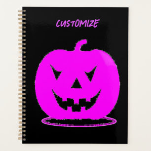 Pink Jack o'lantern Halloween Thunder_Cove Planner
