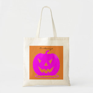 Pink Jack o'lantern Halloween Thunder_Cove Tote Bag