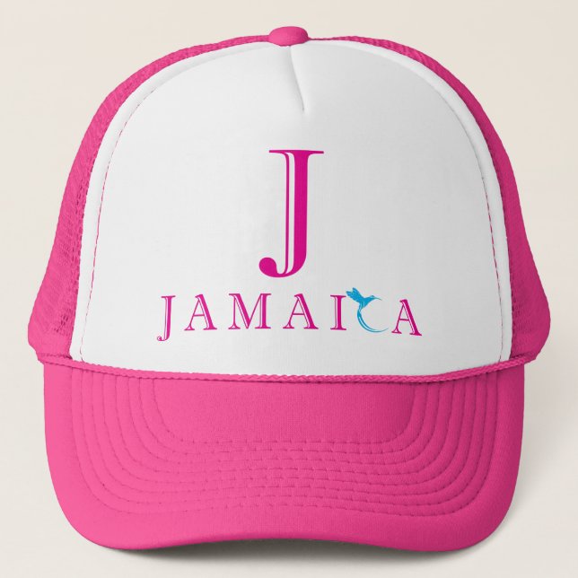 Pink Jamaica Trucker Hat (Front)