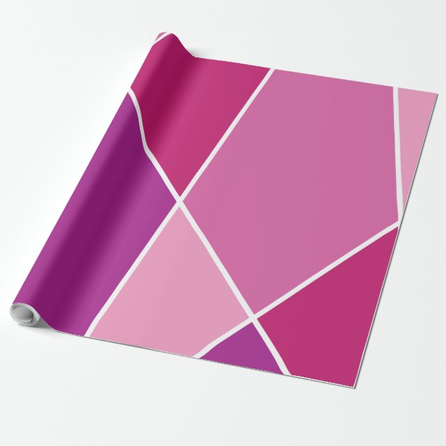 Pink JanaiCreates Color Collection Wrapping Paper (Unrolled)
