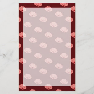 Pink Japanese Chrysanthemum Flowers Stationery