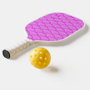 Pink Japanese waves pattern Pickleball Paddle