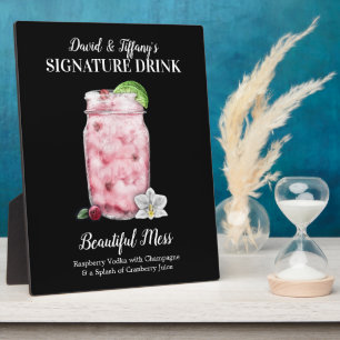 Pink Jar Drink • PERSONALIZE this Signature Drink Plaque
