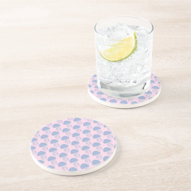 Pink Jelly Fish  Coaster (Side)