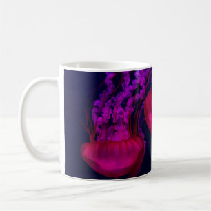 PINK JELLY FISH UNDER THE SEA COFFEE MUG