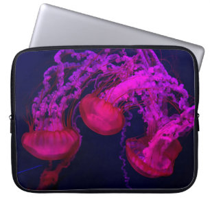 PINK JELLY FISH UNDER THE SEA LAPTOP SLEEVE