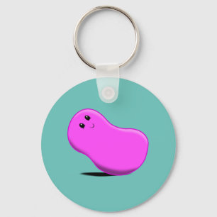 Pink Jellybean Keychain