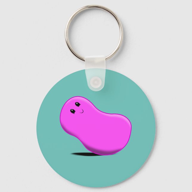 Pink Jellybean Keychain (Front)