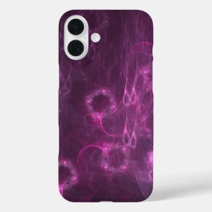 pink jellyfish abstract art iPhone 16 plus case