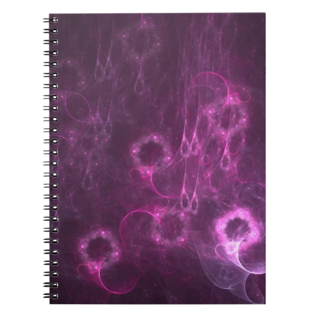 pink jellyfish abstract art  notebook (Front)