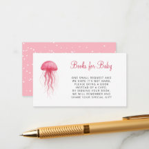 Pink Jellyfish Girl Baby Shower Books for Baby
