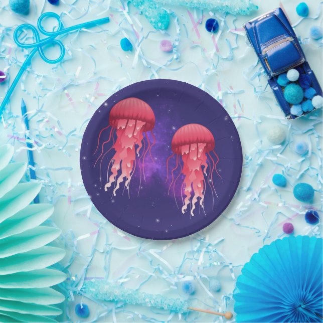 Pink Jellyfish Paper Plate (Party)