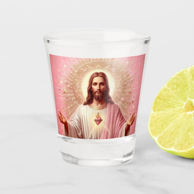Pink Jesus shot glasses! Glass (Front)