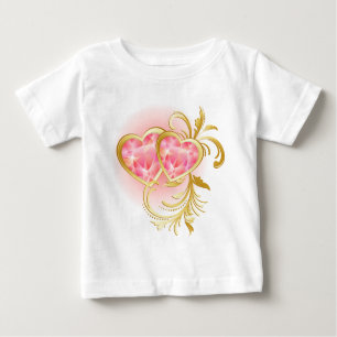 Pink Jewel Hearts Baby T-Shirt