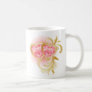 Pink Jewel Hearts Coffee Mug