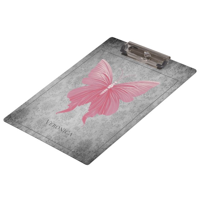 Pink Jewelled Dragonfly Clipboard (Angled)