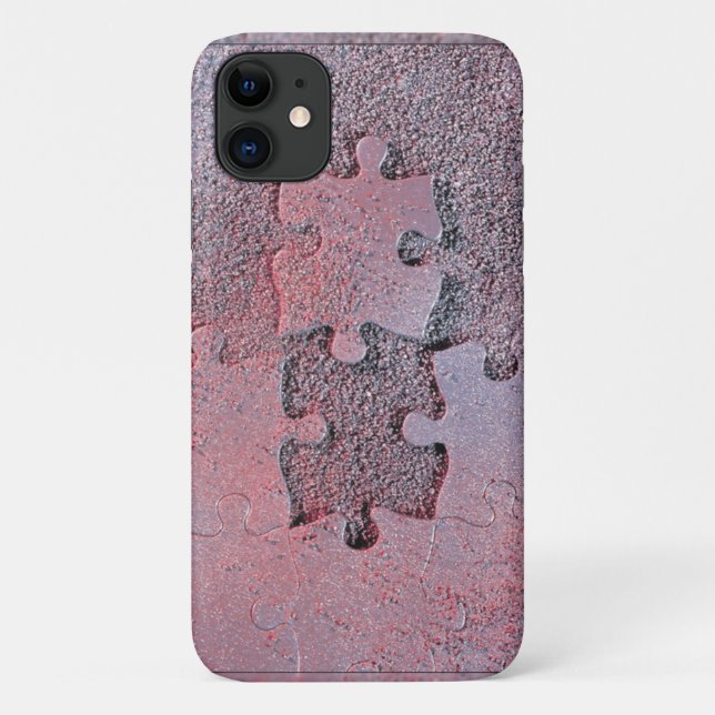 Pink Jigsaw Puzzle for Autism Awareness Month Case-Mate iPhone Case (Back)