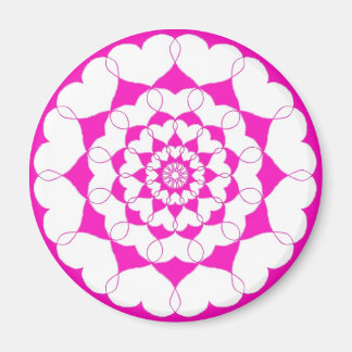 Pink Joined Hearts Magnet