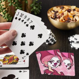 Pink Joker Screwball Graphics Playing Cards