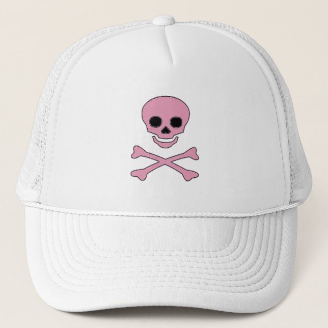 Pink Jolly Roger Pirate Cap (Front)