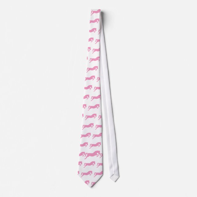 Pink Jumping Pony Tie (Front)