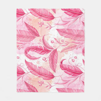 pink jungle fleece blanket