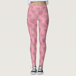 Pink Jungle Tiger Pattern Leggings
