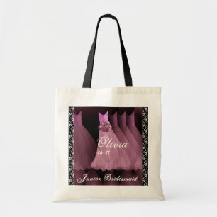PINK Junior Bridesmaid Cotton Tote Bag