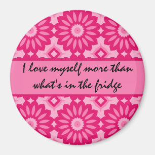 Pink kaleidoscope dieting loving affirmation magnet