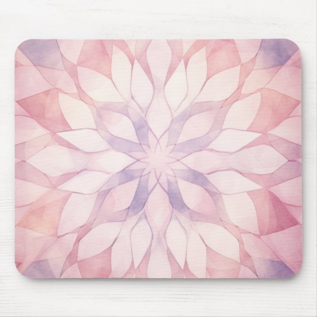 Pink Kaleidoscope Mouse Pad (Front)
