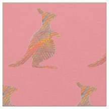 Pink Kangaroo Combed Cotton Girl's Fabric