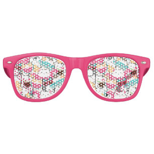 Pink Kawaii Cats Pool Party Favours Birthday  Retro Sunglasses