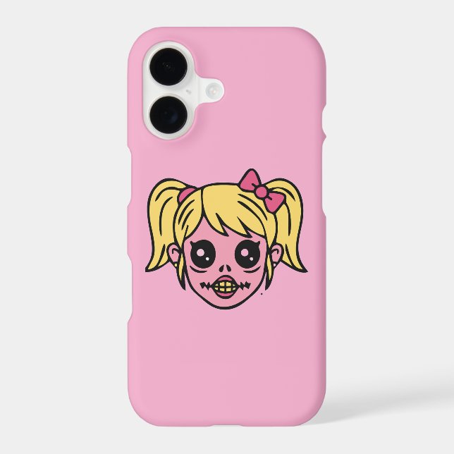 Pink Kawaii Girl Face Mask (Back)