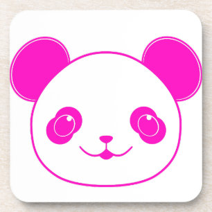 Pink Kawaii Panda Bear Coaster