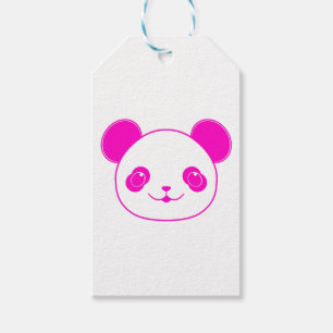 Pink Kawaii Panda Bear Gift Tags
