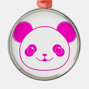Pink Kawaii Panda Bear Metal Tree Decoration