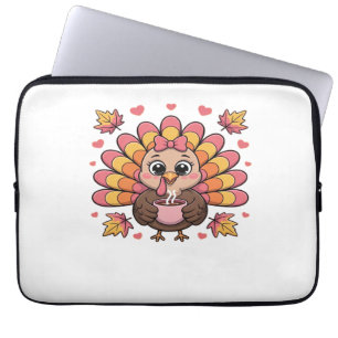 pink kawaii thanksgiving turkey Classic T-Shirt Laptop Sleeve